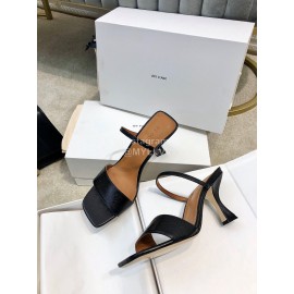 By Far New Sheepskin High Heeled Sandals For Women Black