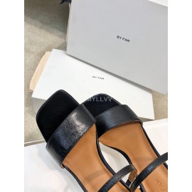By Far New Sheepskin High Heeled Sandals For Women Black