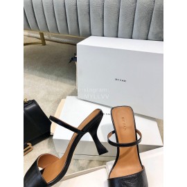 By Far New Sheepskin High Heeled Sandals For Women Black