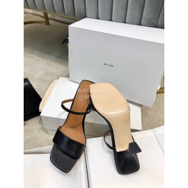 By Far New Sheepskin High Heeled Sandals For Women Black