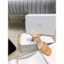 By Far New Sheepskin High Heeled Sandals For Women Khaki