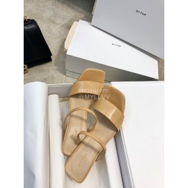 By Far New Sheepskin High Heeled Sandals For Women Khaki