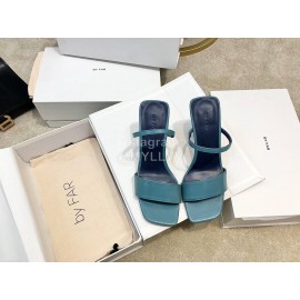 By Far New Sheepskin High Heeled Sandals For Women Blue