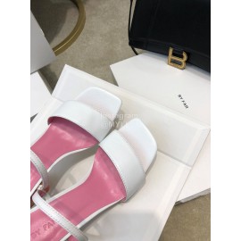 By Far New Sheepskin High Heeled Sandals For Women White