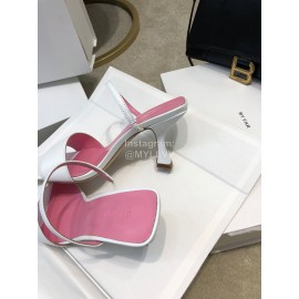 By Far New Sheepskin High Heeled Sandals For Women White