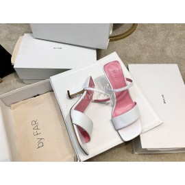 By Far New Sheepskin High Heeled Sandals For Women White