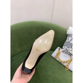 By Far Cowhide High Heeled Long Boots For Women Black