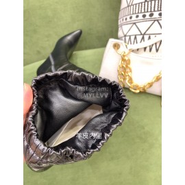 By Far Black Cowhide High Heeled Long Boots For Women