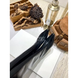 By Far Stevie Cowhide High Heeled Long Boots For Women Black