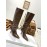 By Far Stevie Cowhide High Heeled Long Boots For Women Brown