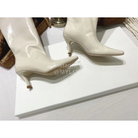 By Far Stevie Cowhide High Heeled Long Boots For Women White