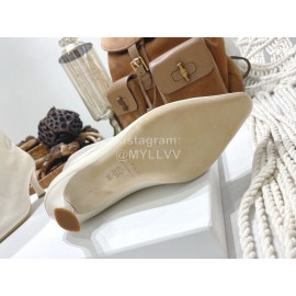 By Far Stevie Cowhide High Heeled Long Boots For Women White