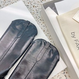 By Far Winter Vintage Cowhide Thick High Heeled Boots For Women Black