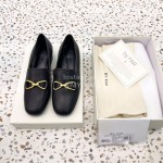 By Far Autumn And Winter Vintage Metal Buckle Thick Heel Loafers For Women Black