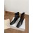 Byfar Autumn Winter New Square Head Side Zipper Boots For Women Black