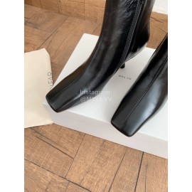 Byfar Autumn Winter New Square Head Side Zipper Boots For Women Black