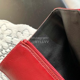 Byfar Simple Sheepskin Square Head Side Zipper Boots For Women Red