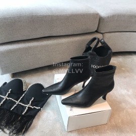 Byfar Winter New Sheepskin High Heel Short Boots For Women Black