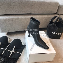 Byfar Winter New Sheepskin High Heel Short Boots For Women Black