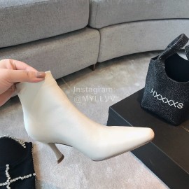 Byfar Winter New Sheepskin High Heel Short Boots For Women Beige