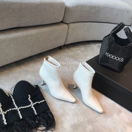 Byfar Winter New Sheepskin High Heel Short Boots For Women Beige