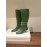 Byfar Winter New Sheepskin High Heel Long Boots For Women Green