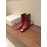 Byfar Winter New Calf High Heel Short Boots For Women Wine Red
