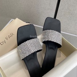 Byfar Summer New Diamond High Heel Slippers For Women Black