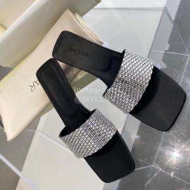 Byfar Summer New Diamond High Heel Slippers For Women Black