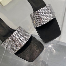 Byfar Summer New Diamond High Heel Slippers For Women Black