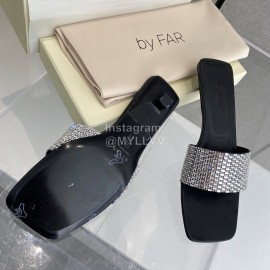 Byfar Summer New Diamond High Heel Slippers For Women Black