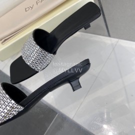 Byfar Summer New Diamond High Heel Slippers For Women Black