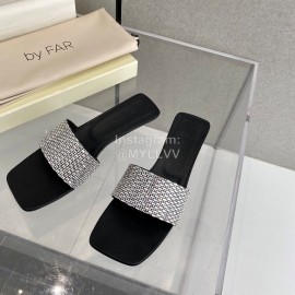 Byfar Summer New Diamond High Heel Slippers For Women Black