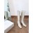 Byfar New Soft Sheepskin High Heel Knee Boots For Women White