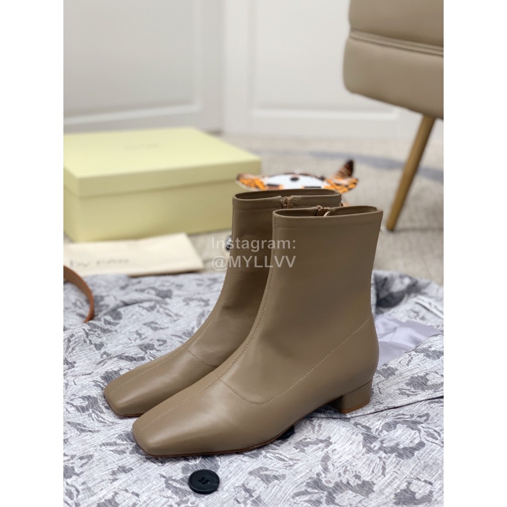 Byfar Autumn Winter Retro Square Head Short Boots For Women 
