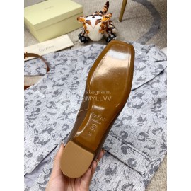 Byfar Autumn Winter Retro Square Head Short Boots For Women Brown