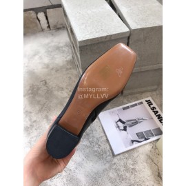 Byfar Fashion Soft Sheepskin High Heel Knee Boots For Women Black