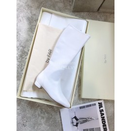 Byfar Fashion Soft Sheepskin High Heel Knee Boots For Women White