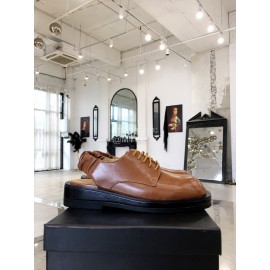 Calvin Luo Cowhide Lace Up Casual Sandals For Women Brown