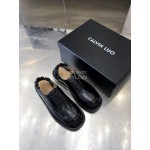 Calvin Luo Cowhide Lace Up Casual Sandals For Women Black