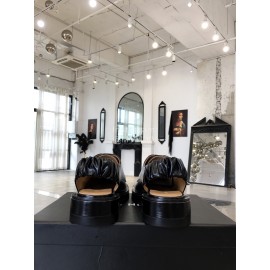 Calvin Luo Cowhide Lace Up Casual Sandals For Women Black