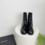 Calvin Luo Vintage Napa Cowhide Boots For Women Black