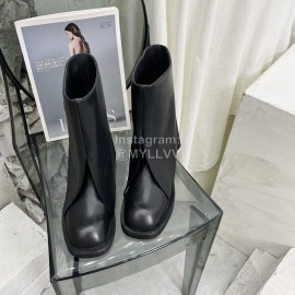 Calvin Luo Vintage Napa Cowhide Boots For Women Black