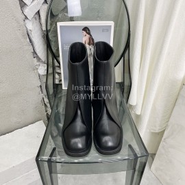 Calvin Luo Vintage Napa Cowhide Boots For Women Black