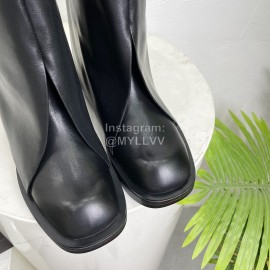 Calvin Luo Vintage Napa Cowhide Boots For Women Black