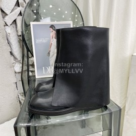 Calvin Luo Vintage Napa Cowhide Boots For Women Black