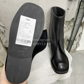 Calvin Luo Vintage Napa Cowhide Boots For Women Black