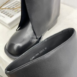 Calvin Luo Vintage Napa Cowhide Long Boots For Women Black