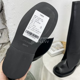 Calvin Luo Vintage Napa Cowhide Long Boots For Women Black