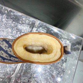 Celine Autumn Winter Printed Wool Canvas Short Boots Blue For Women 